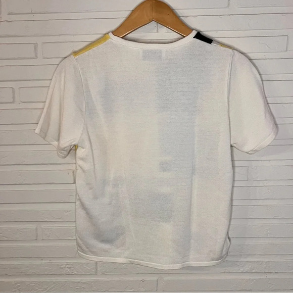 Alfred Dunner Colorblock Short Sleeve Grandma Sweater, Women’s Size Medium - Picture 3 of 5